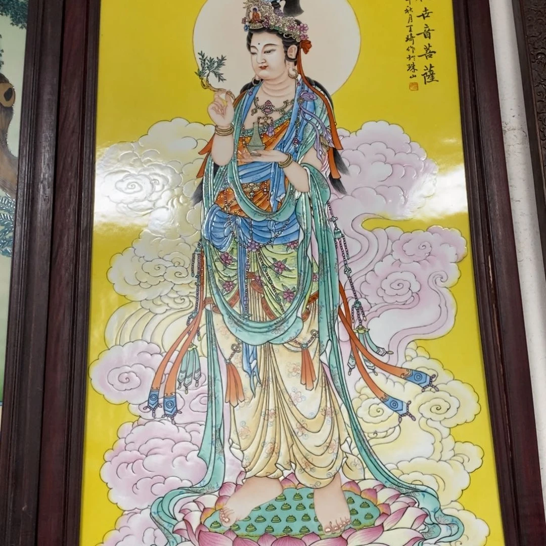 瓷片1.2*66*1景德镇瓷板画柴窑烧制