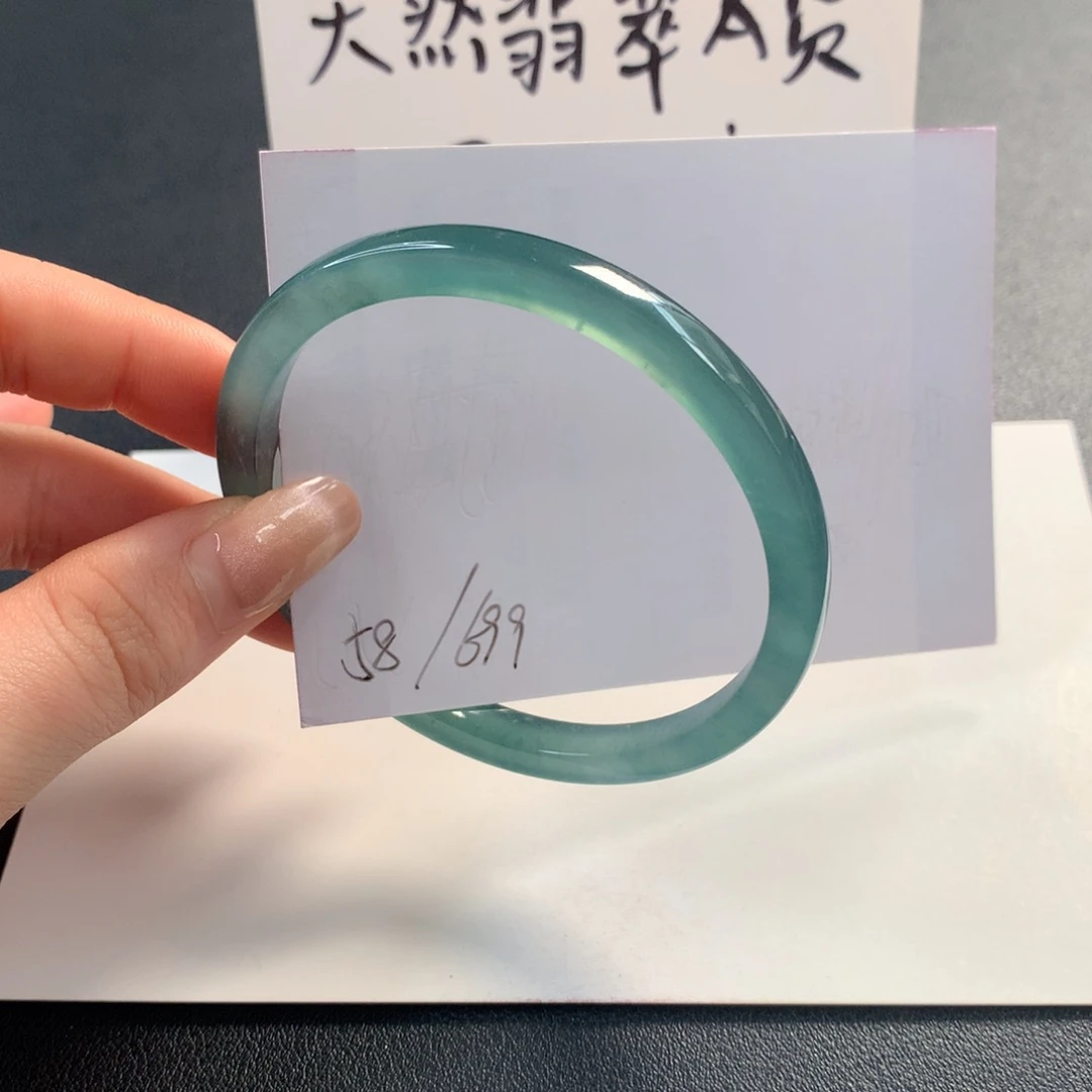 玩***知翡翠未镶嵌手镯天然翡翠