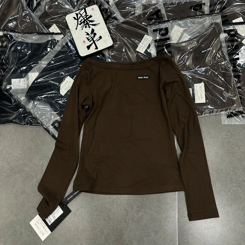 欧洲站2025秋季新款时尚休闲T恤女宽松显瘦百搭长袖上衣打底衫潮