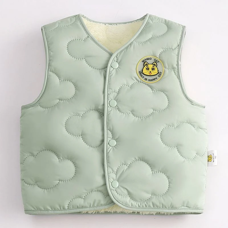 儿童婴儿马甲春秋冬加厚新款女童背心冬季男女童保暖宝宝夹棉坎肩