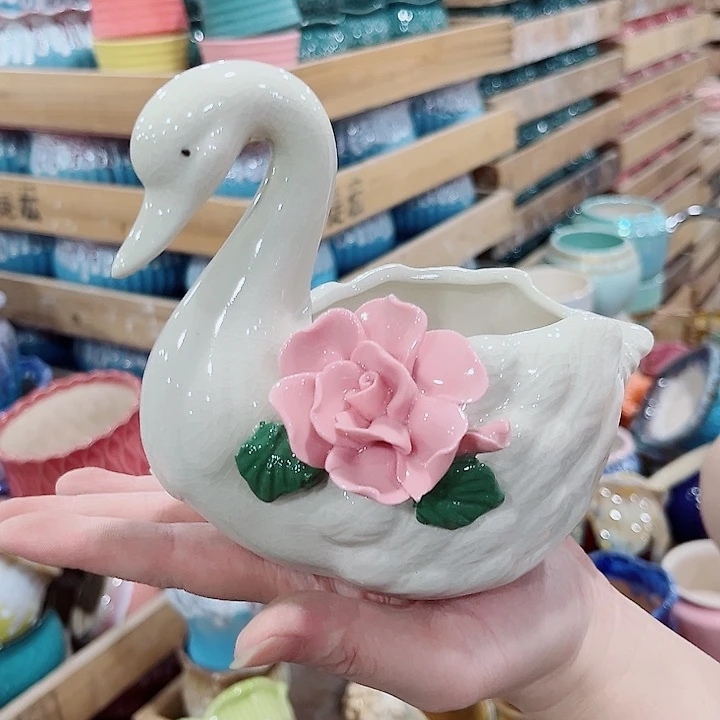 有孔.凑单10元陶瓷花盆发货！