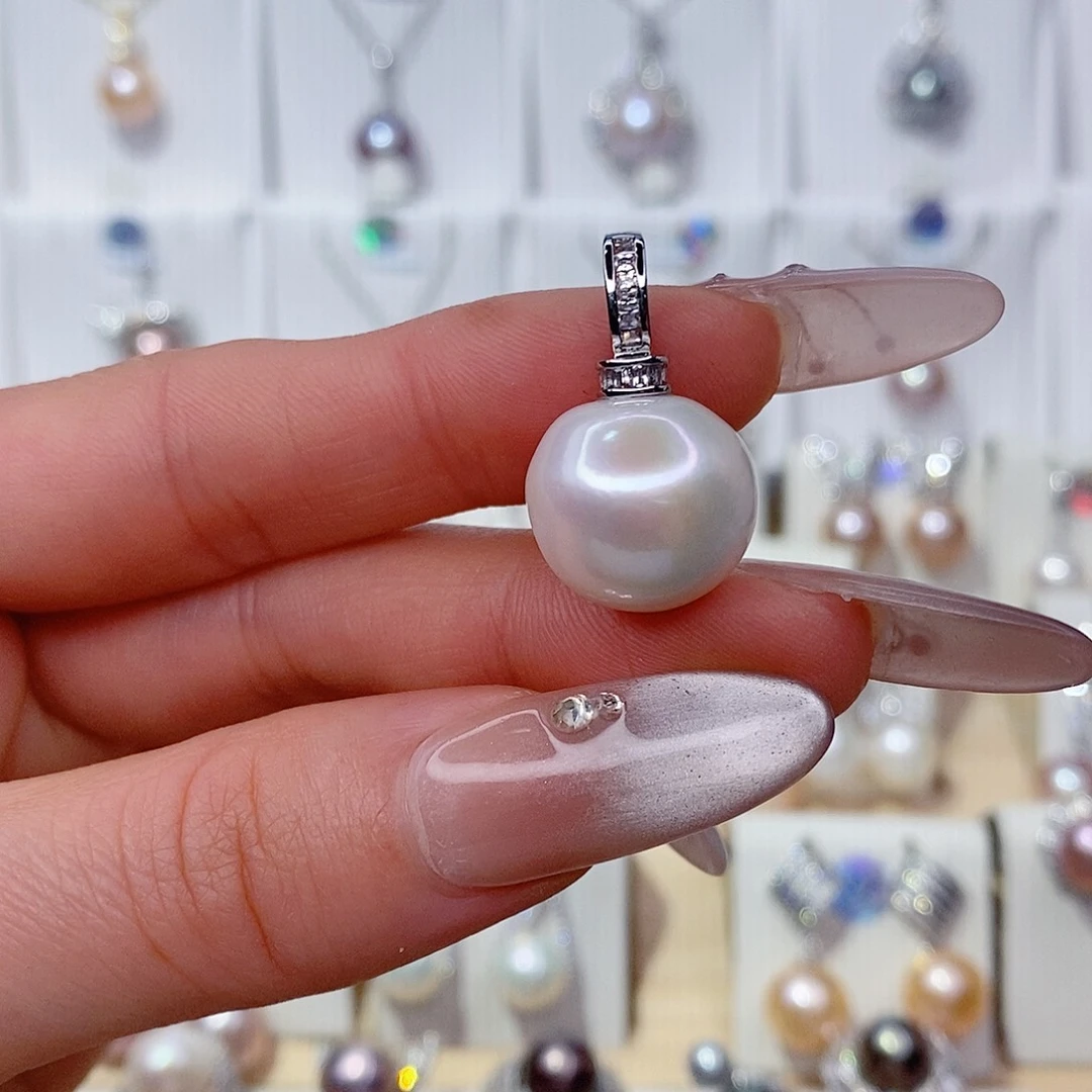 未镶嵌淡水珍珠吊坠(赠链)15➕
