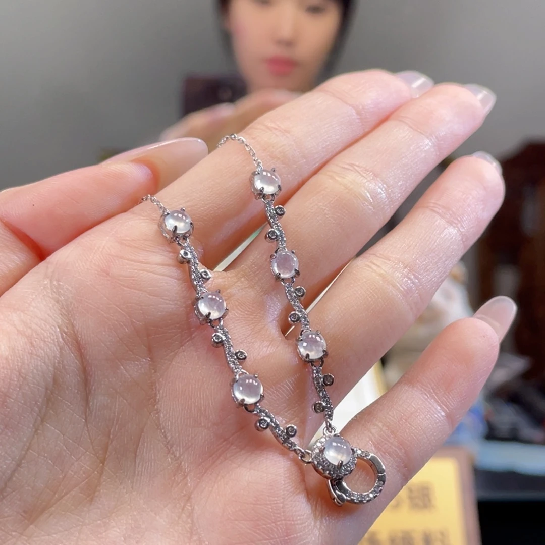 翡翠银S925镶嵌颈饰