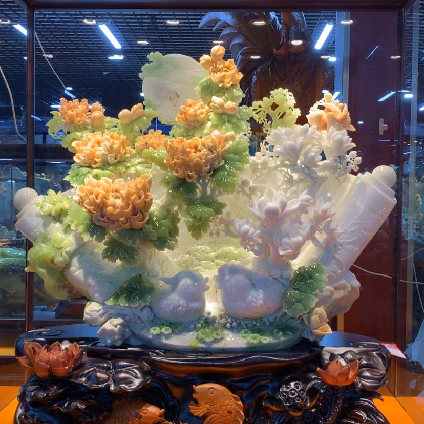 【闪购商品】蛇纹石玉摆件覆膜未镶嵌