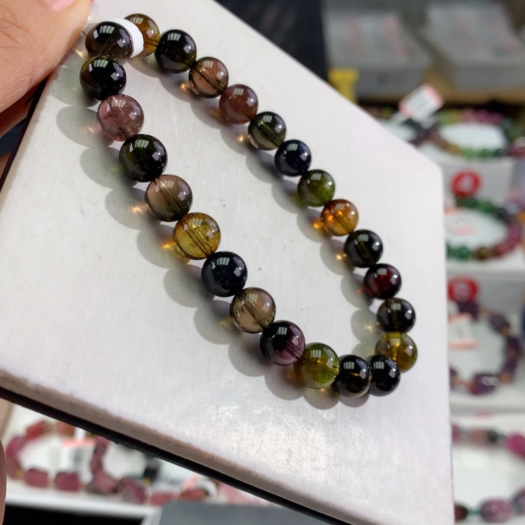 随***唱碧玺手链未镶嵌         8mm。