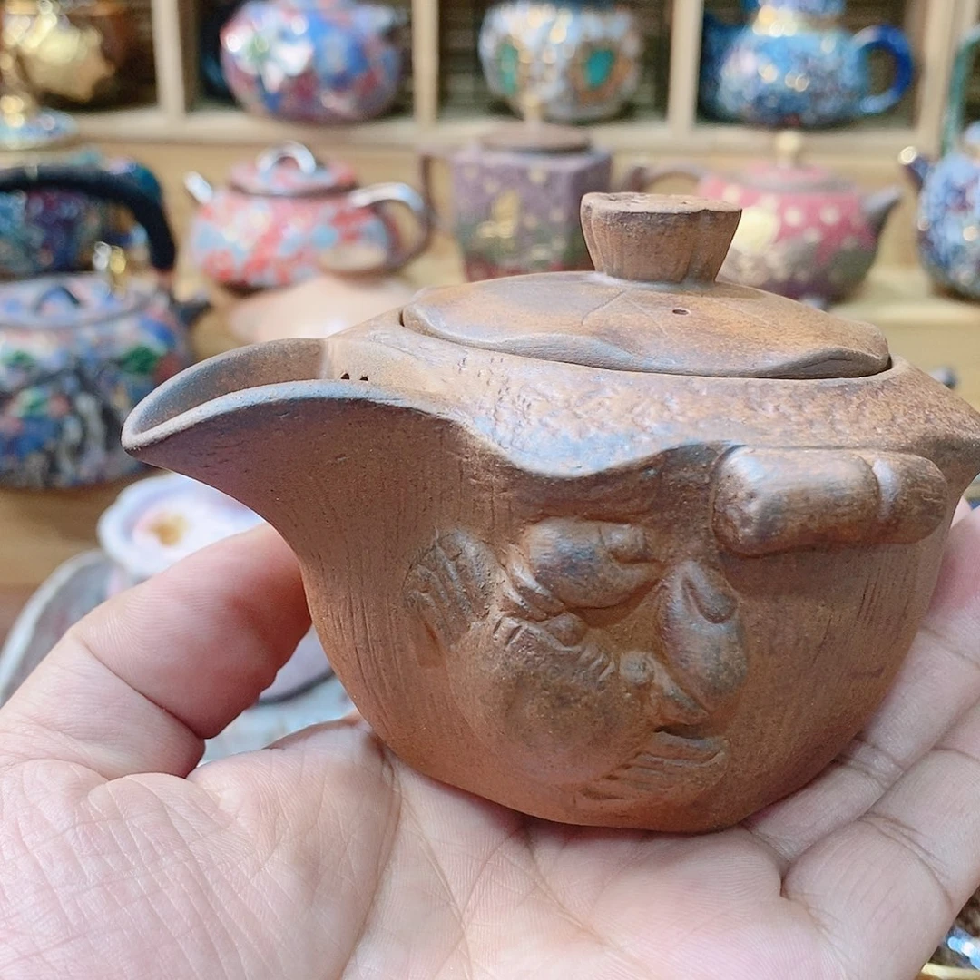 粗陶志野柴烧茶器