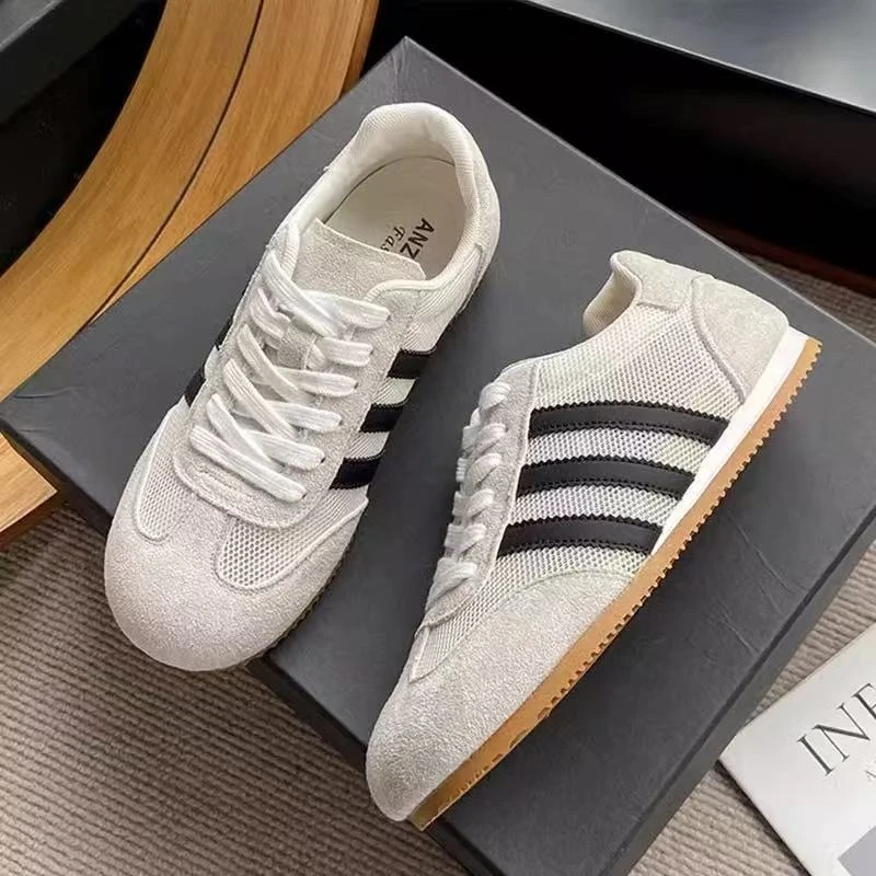 229 米灰德训鞋女夏季2025新款薄款网面透气运动休闲复古阿甘板鞋
