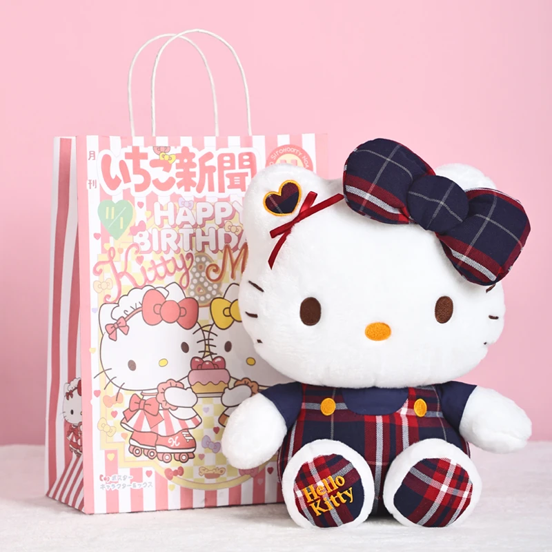 正版三丽鸥hellokitty毛绒玩具公仔可爱KT猫玩偶娃娃生日礼物女
