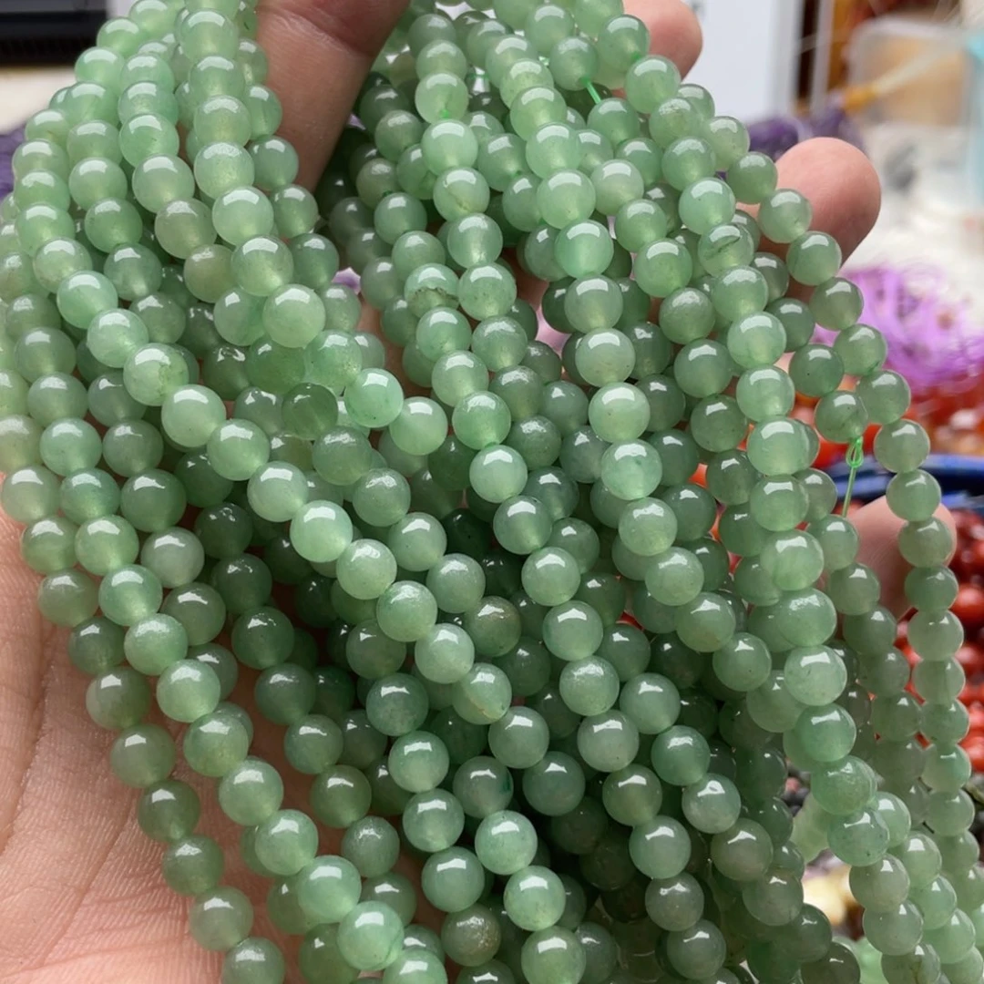 玛瑙/玉髓合金珠宝半成品两条装卡6mm东陵玉圆珠