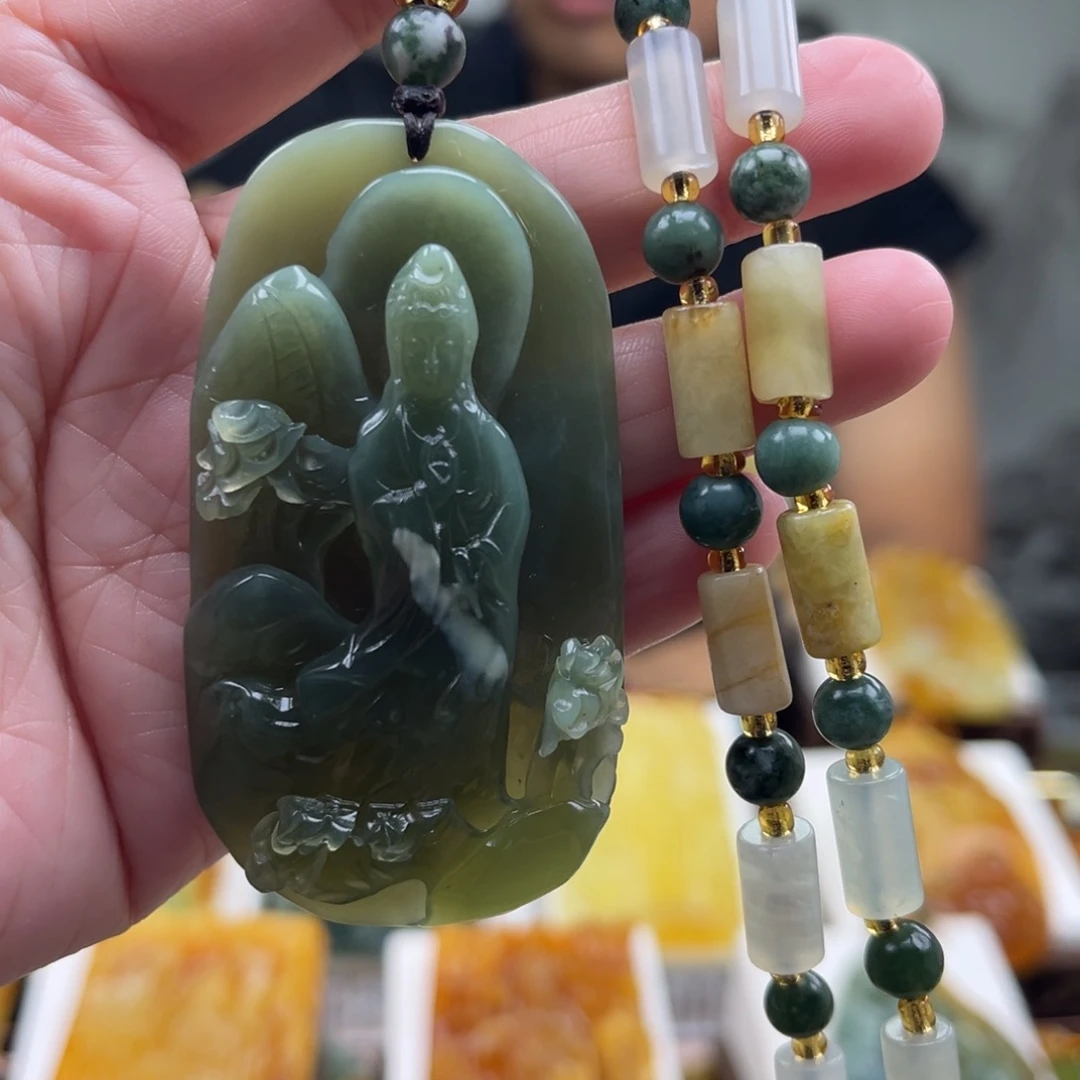 岫玉未镶嵌挂件挂件