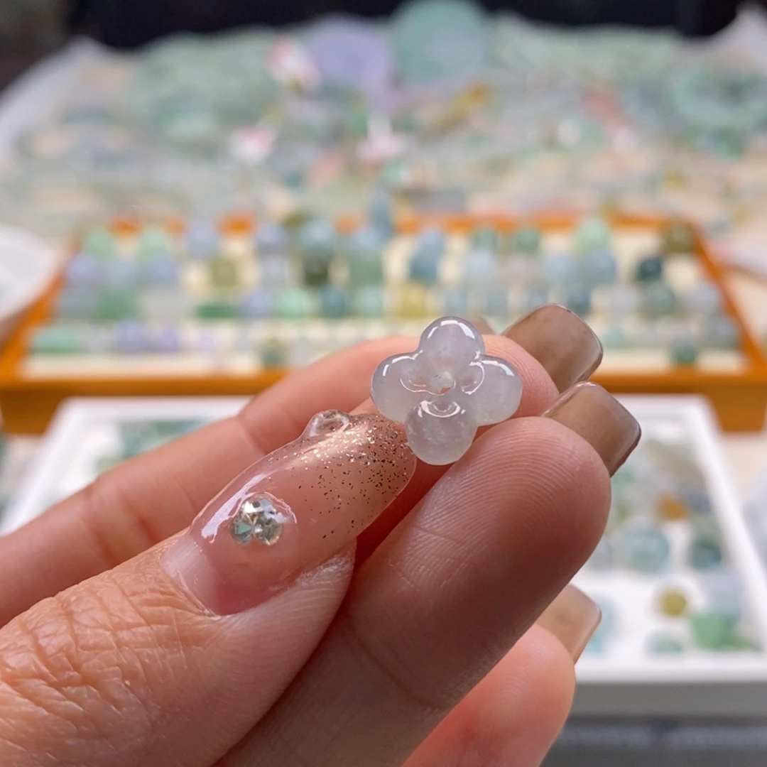 翡翠散珠天然翡翠桂花珠