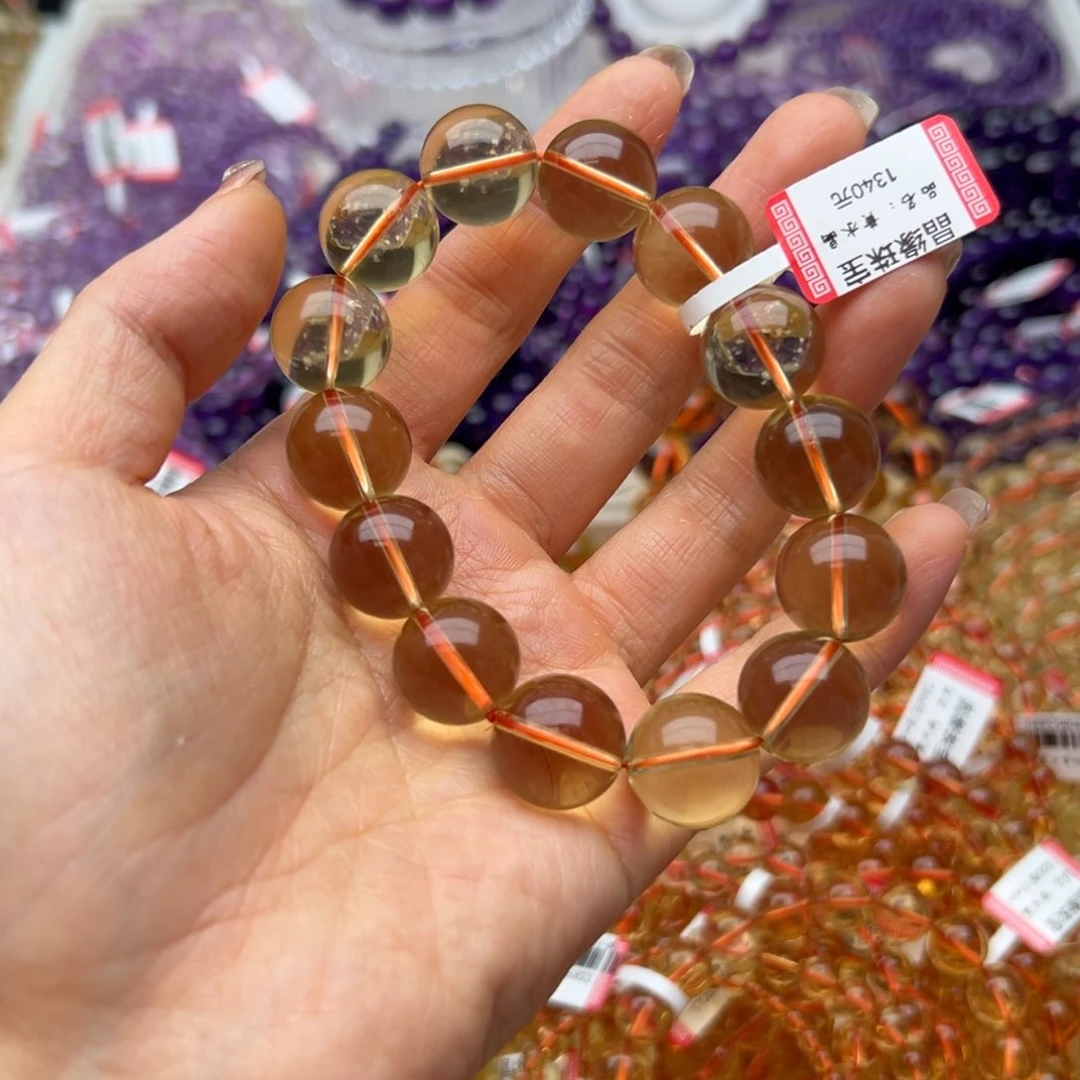 水晶手串未镶嵌黄水晶手串