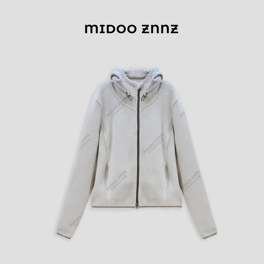 MIDOO ZNNZ 摇粒绒小众休闲修身保暖连帽外套8260M