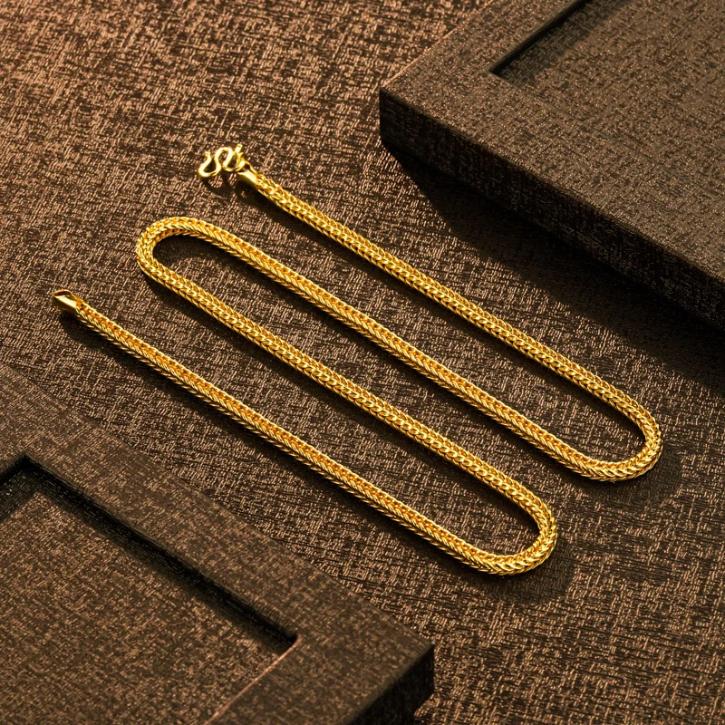 链子足银 龙骨虎尾扁泰镭射项链  时尚百搭经典中古素链