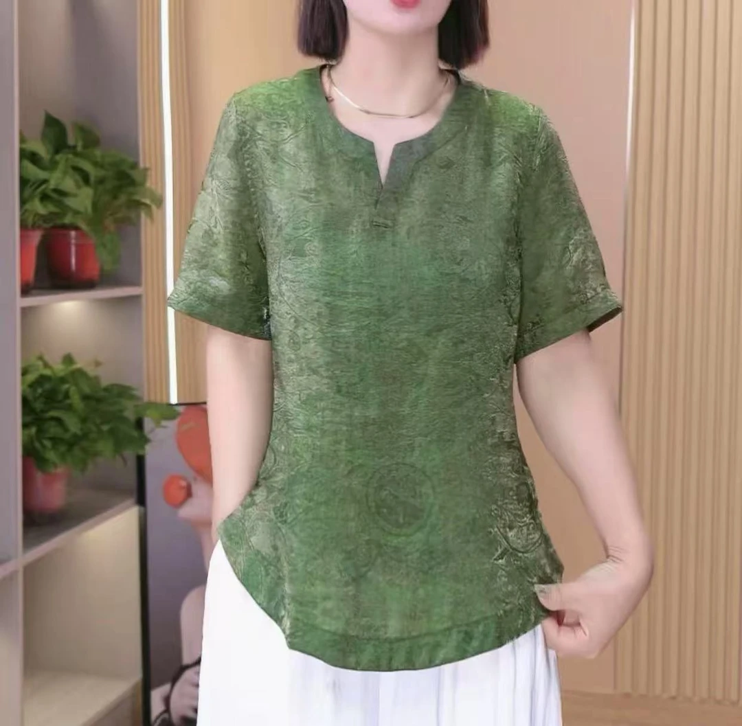 【万古长青-提花缎小衫】绿国风花萝双面穿小衫88