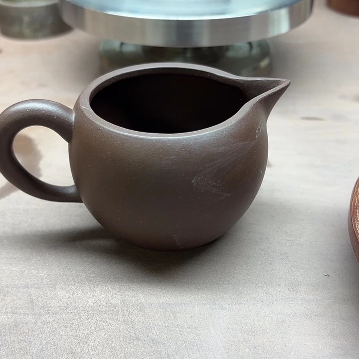 工***人茶杯紫砂全手工公道杯