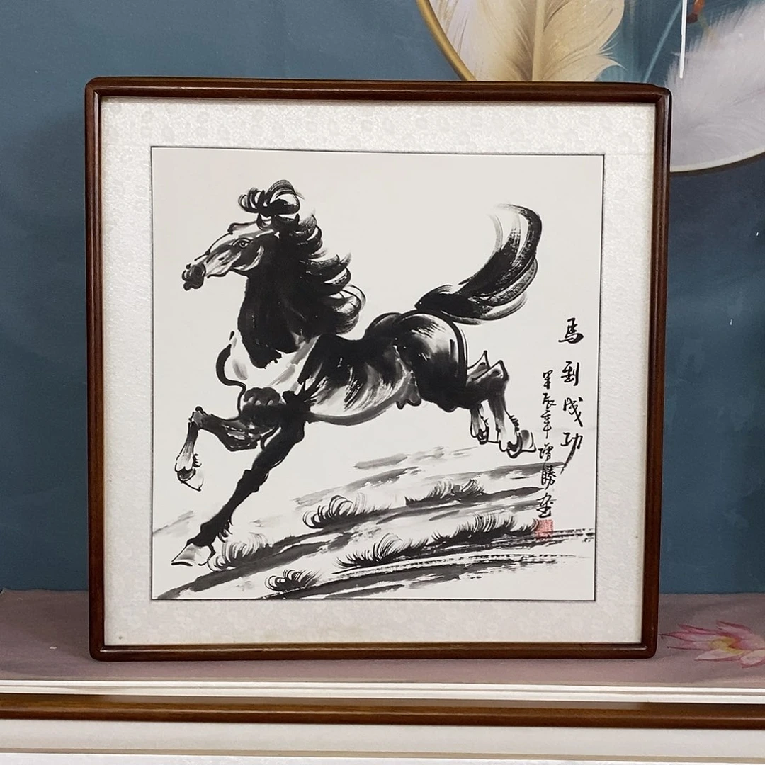 国画带框尺寸62厘米手绘包邮