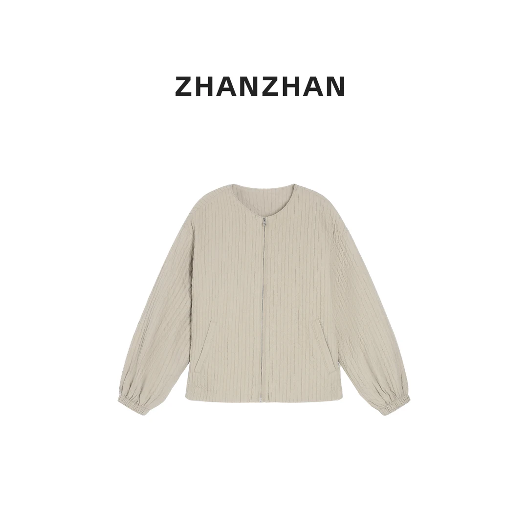 ZHANZHAN【凛冬恋歌】休闲宽松圆领灯笼袖拉链外套ZZWF201WJ161