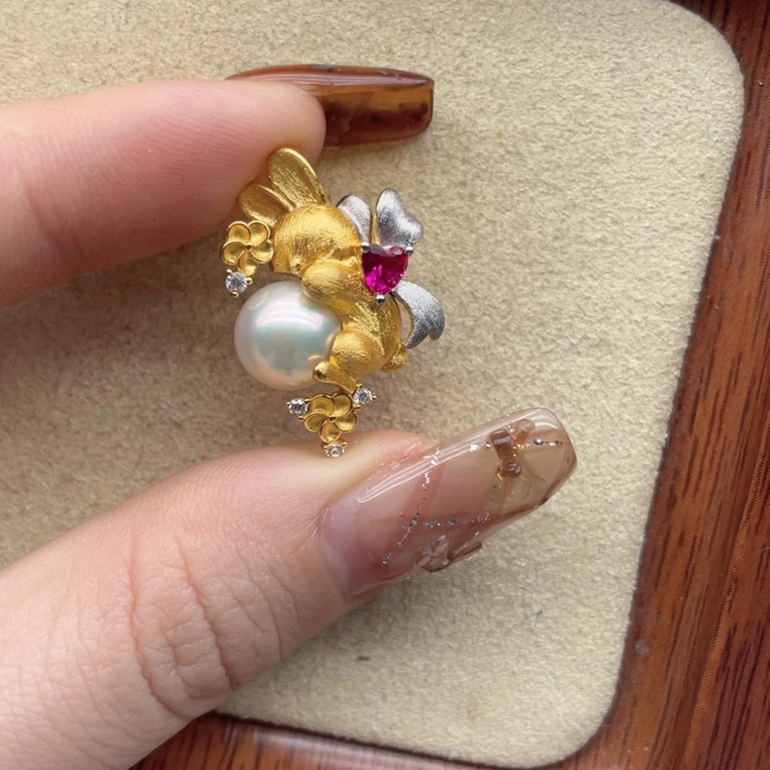 银S925镶嵌海水珍珠颈饰A62