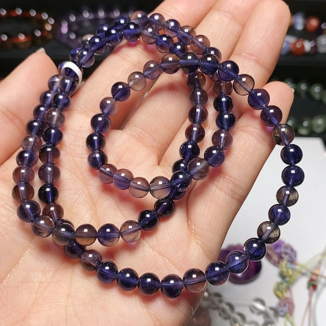 堇青石手串未镶嵌