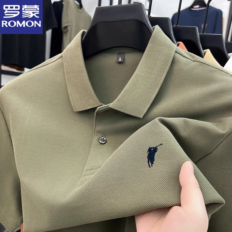 罗蒙正品保罗男士POLO衫夏季纯棉美式休闲短袖T恤小马标半袖上衣