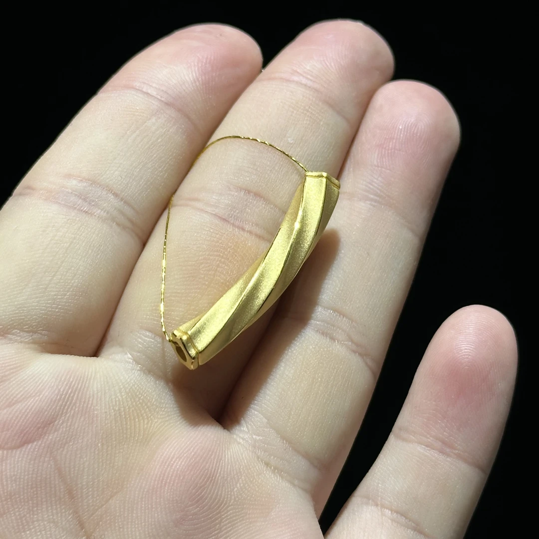 足金999 卡36 精品 螺纹弯管通孔 2.281