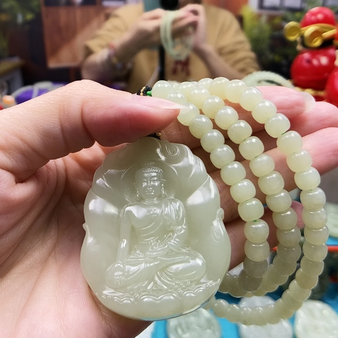 手***1和田玉未镶嵌颈饰