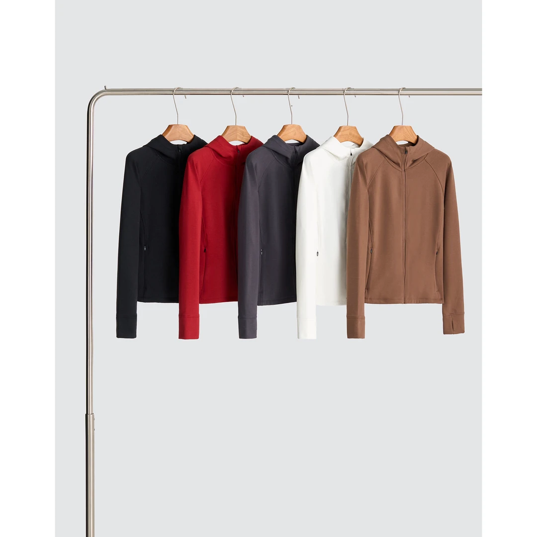 喜家外贸-2024冬季新款热特姆轻量化百搭连帽开衫上衣卫衣秋冬712