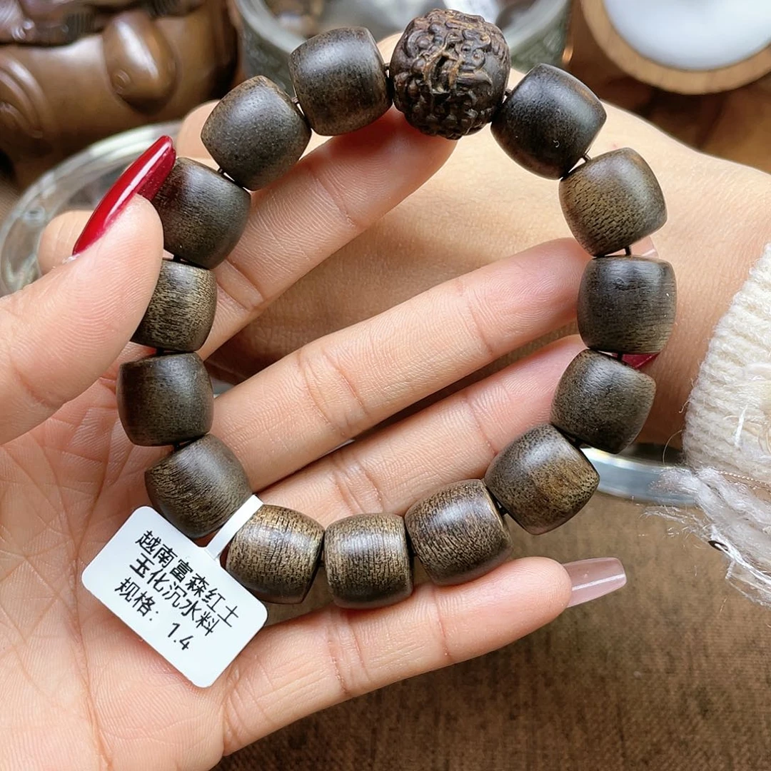 沉香手串李*越南富森红土