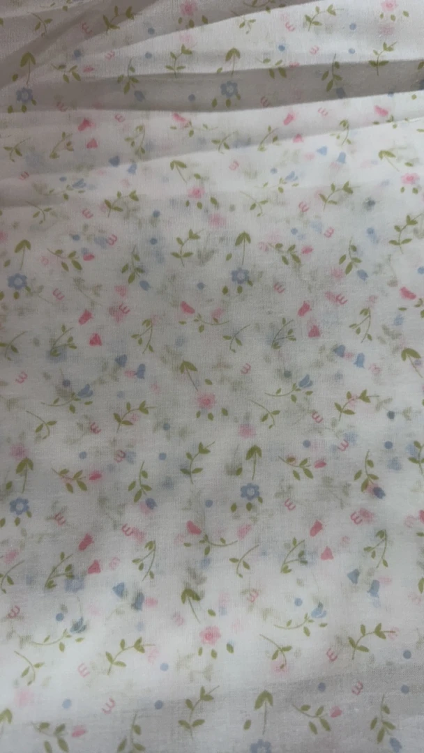 H33#a类母婴小碎花单层纱4米