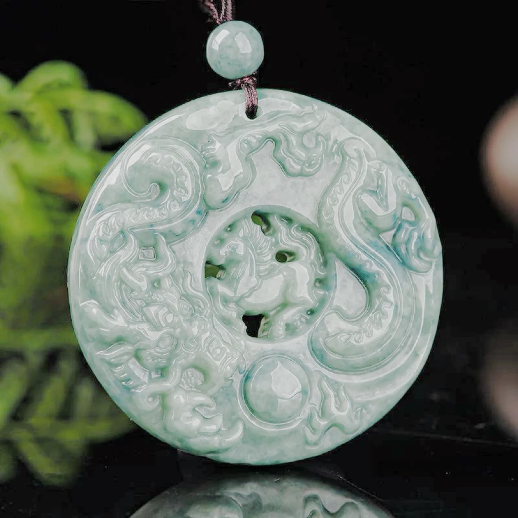 非金属珐琅吊坠 寿龙灵