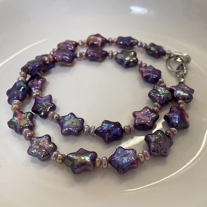 淡水珍珠银S925镶嵌项链