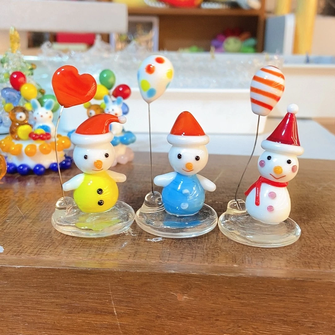 琉璃手工艺品小雪人