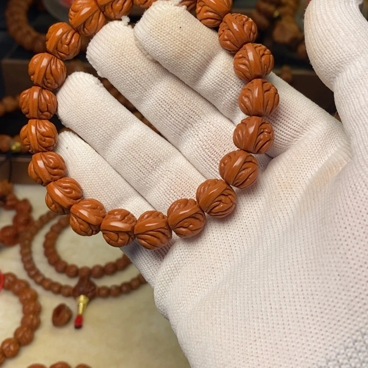 潞***手串桃核秦岭龙纹桃核