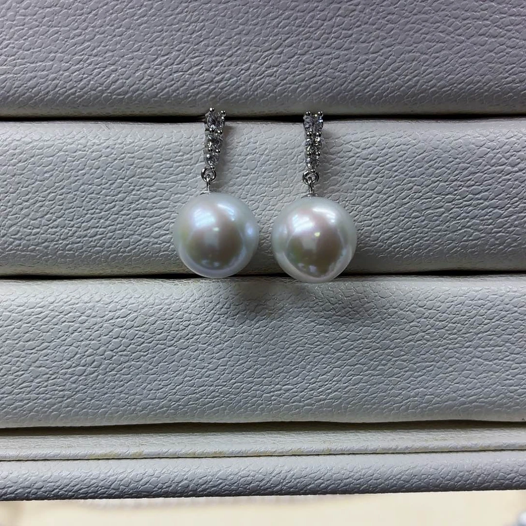 非金属珍珠耳钉三钻