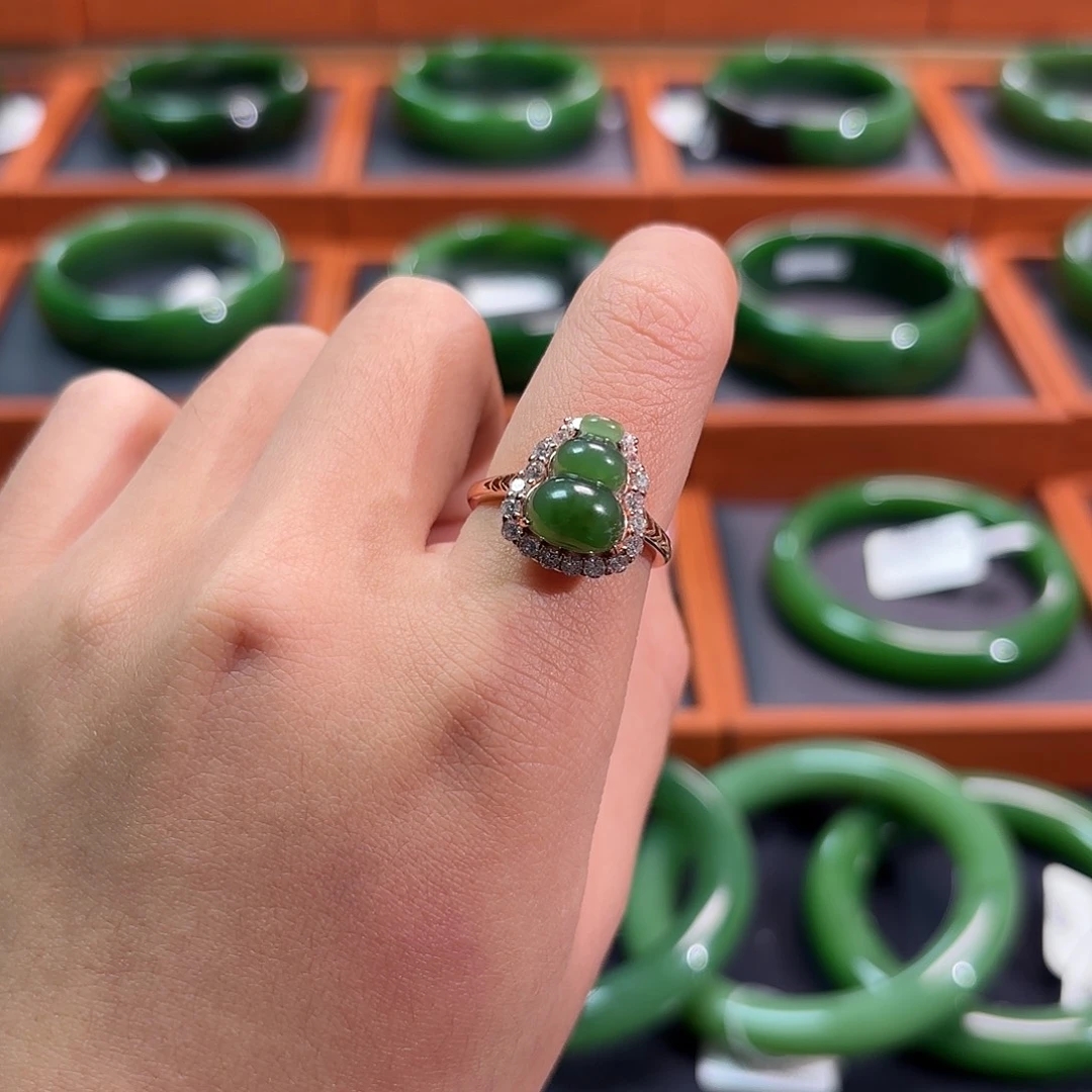 和田玉（碧玉）未镶嵌戒指