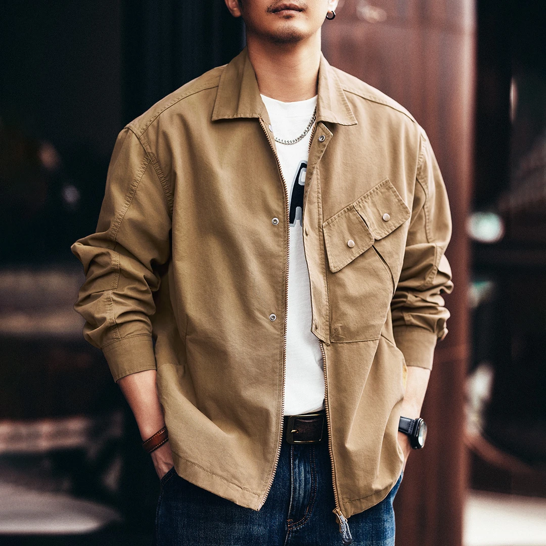 高级外套男士新款休闲装男士小夹克外套户外休闲男装男生立领夹克