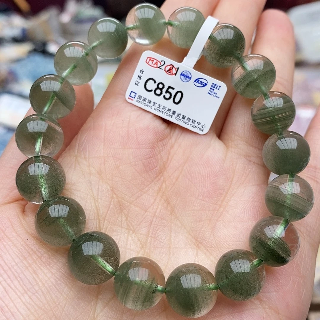 水晶手链未镶嵌C850 绿幽灵 11m+