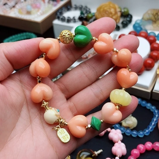 烟晶银S925镶嵌手链