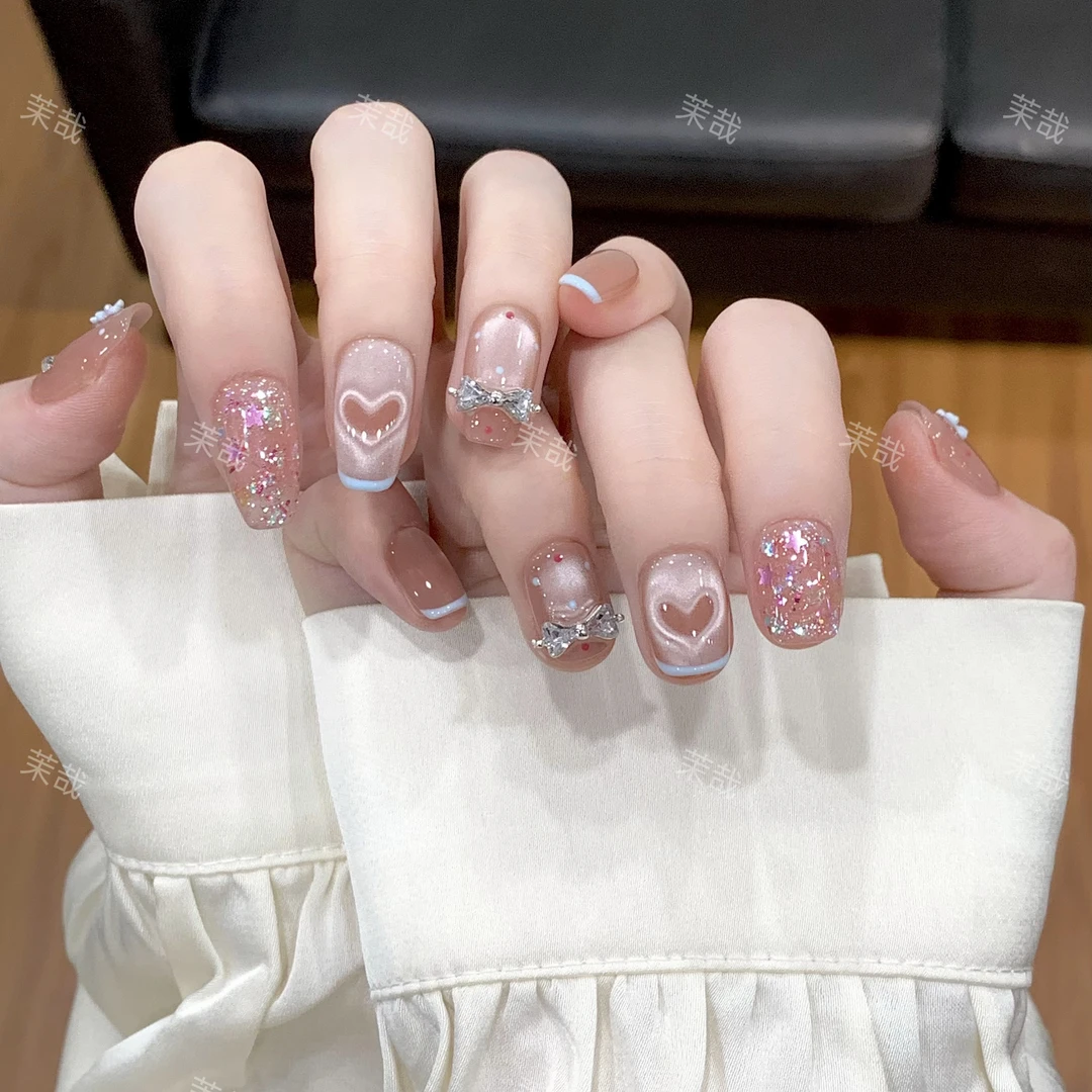 茉哉G【安妮假日】纯手工定制美甲拆卸穿戴甲A3959