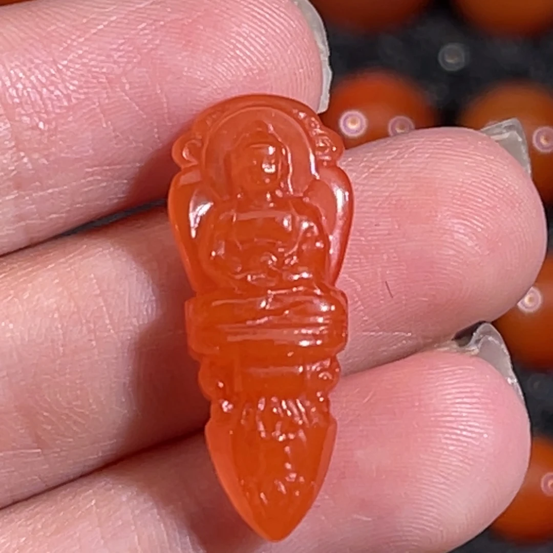 南红玛瑙未镶嵌金刚杵10.3x7x25mm