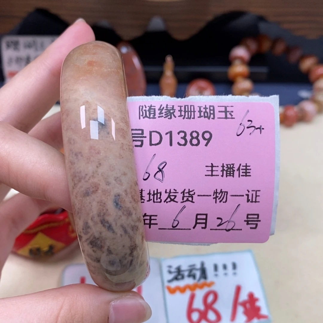 硅化珊瑚（珊瑚玉）D1389未镶嵌名****数