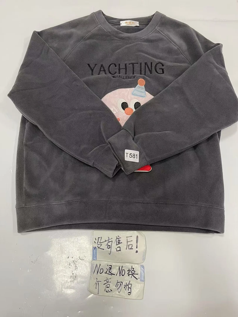 T581（无售后 介意勿拍） 重工刺绣韩版加绒卡通休闲卫衣