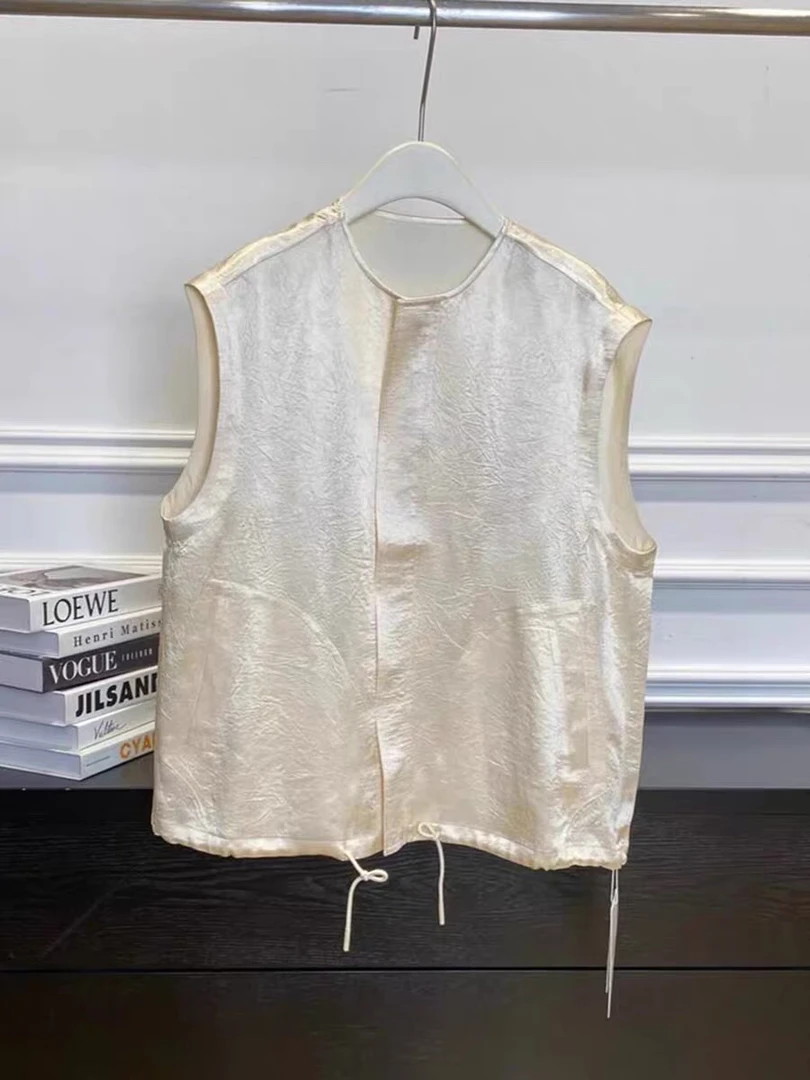 以十七~夏款野地百合蕾丝刺绣马甲气质女