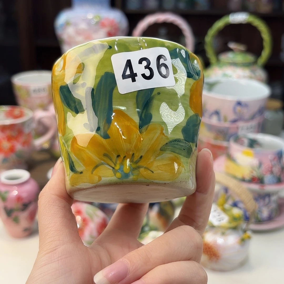 瓷片景德镇手绘高温釉下彩陶瓷茶具