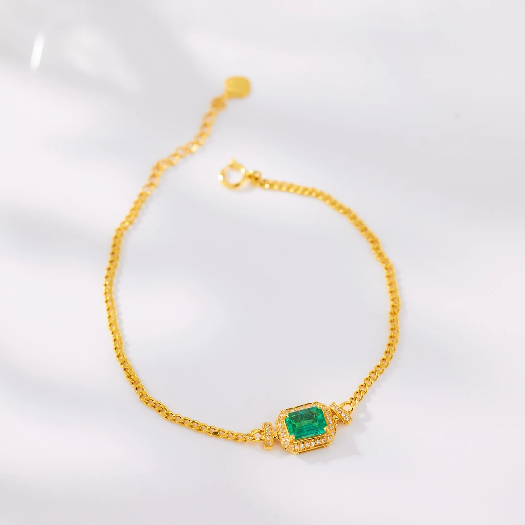 【玉峰珠宝丨安娜严选】祖母绿手链18K金【U5155】多样性发一