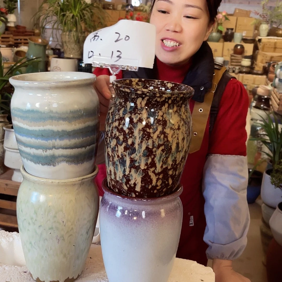 紫砂花盆高度20口径13