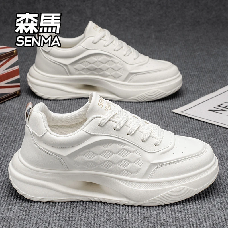 SENMA/森马男鞋夏季百搭厚底增高休闲小白潮鞋透气潮流时尚运动鞋