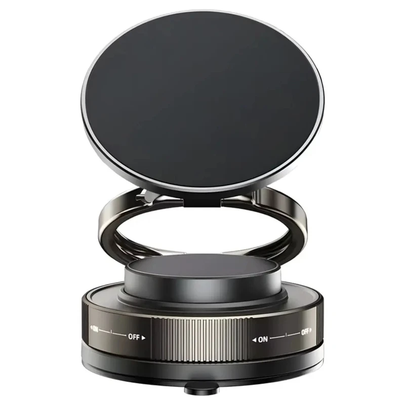 2025新款车载支架360度可旋转折叠真空磁吸手机车载真空手机导航