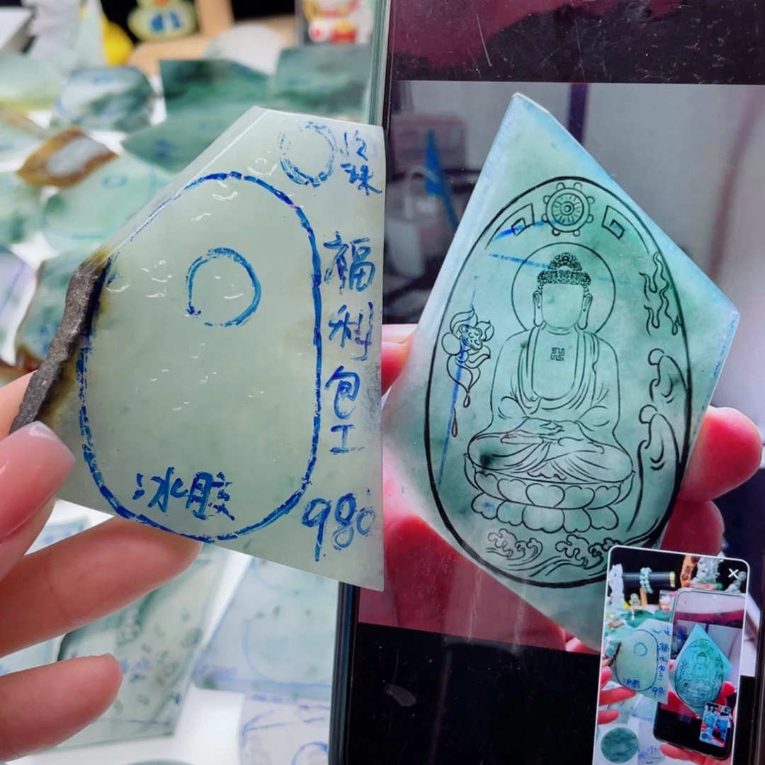 定制翡翠未镶嵌（纯天然缅甸A货翡翠）